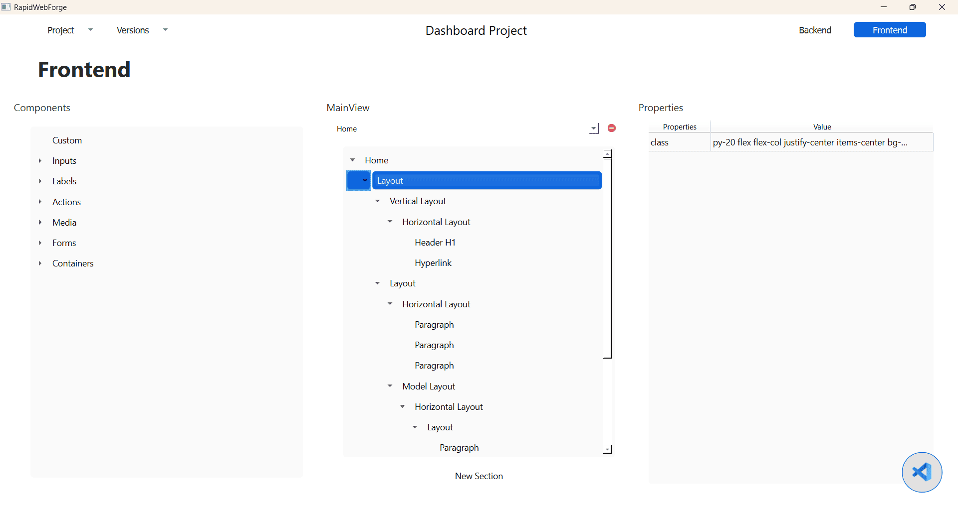 Frontend CRUD Home