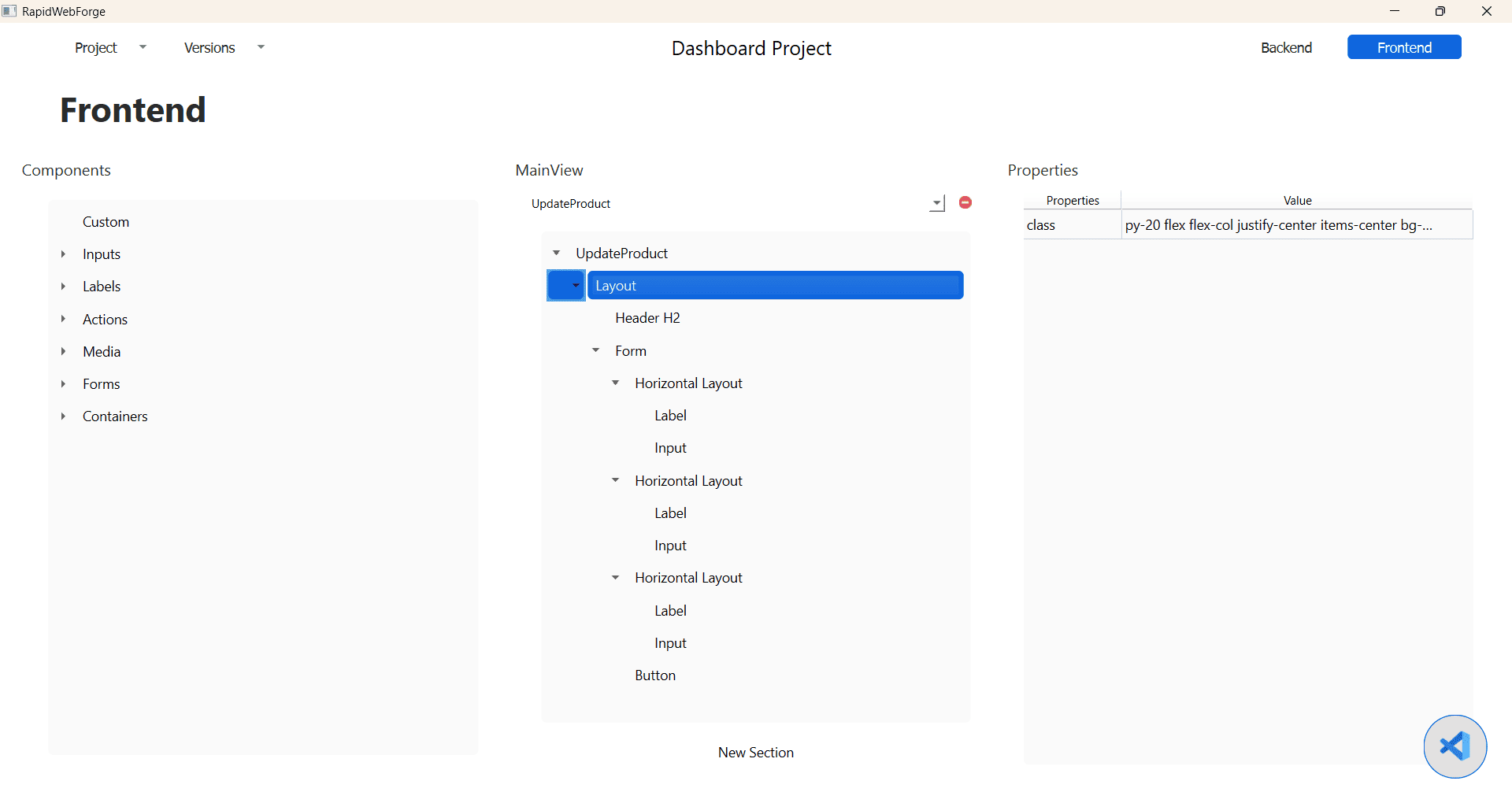 Frontend CRUD Update