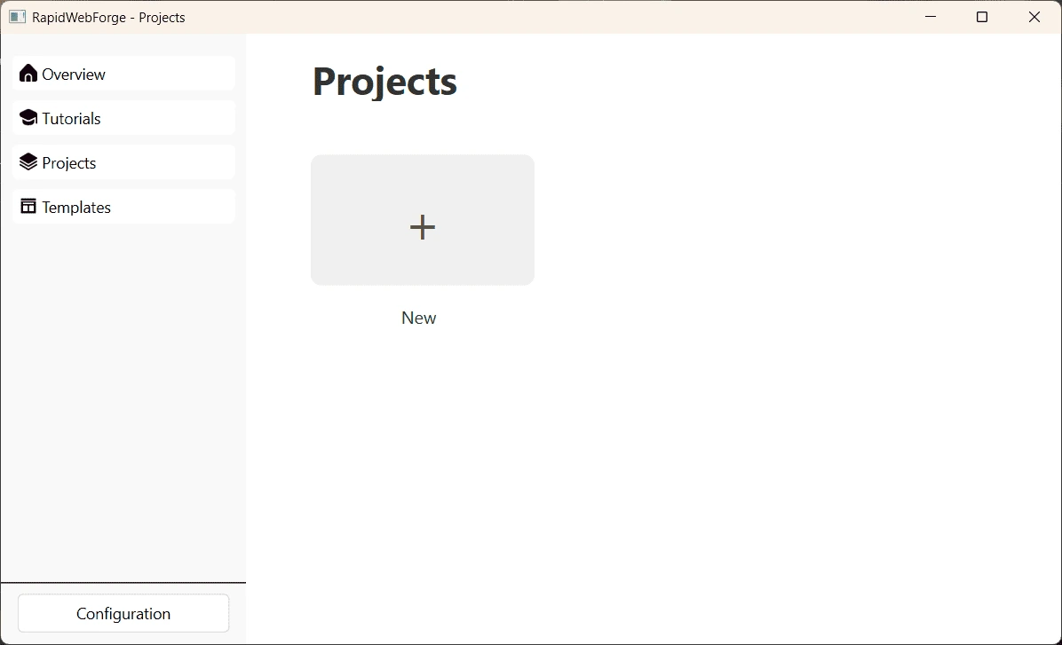 Proyectos de RapidWebForge